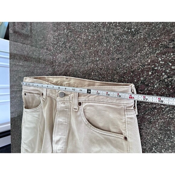 VINTAGE Levi's 501 Jeans Mens 33x29 White Denim Straight Button Fly 90s USA - Picture 11 of 14